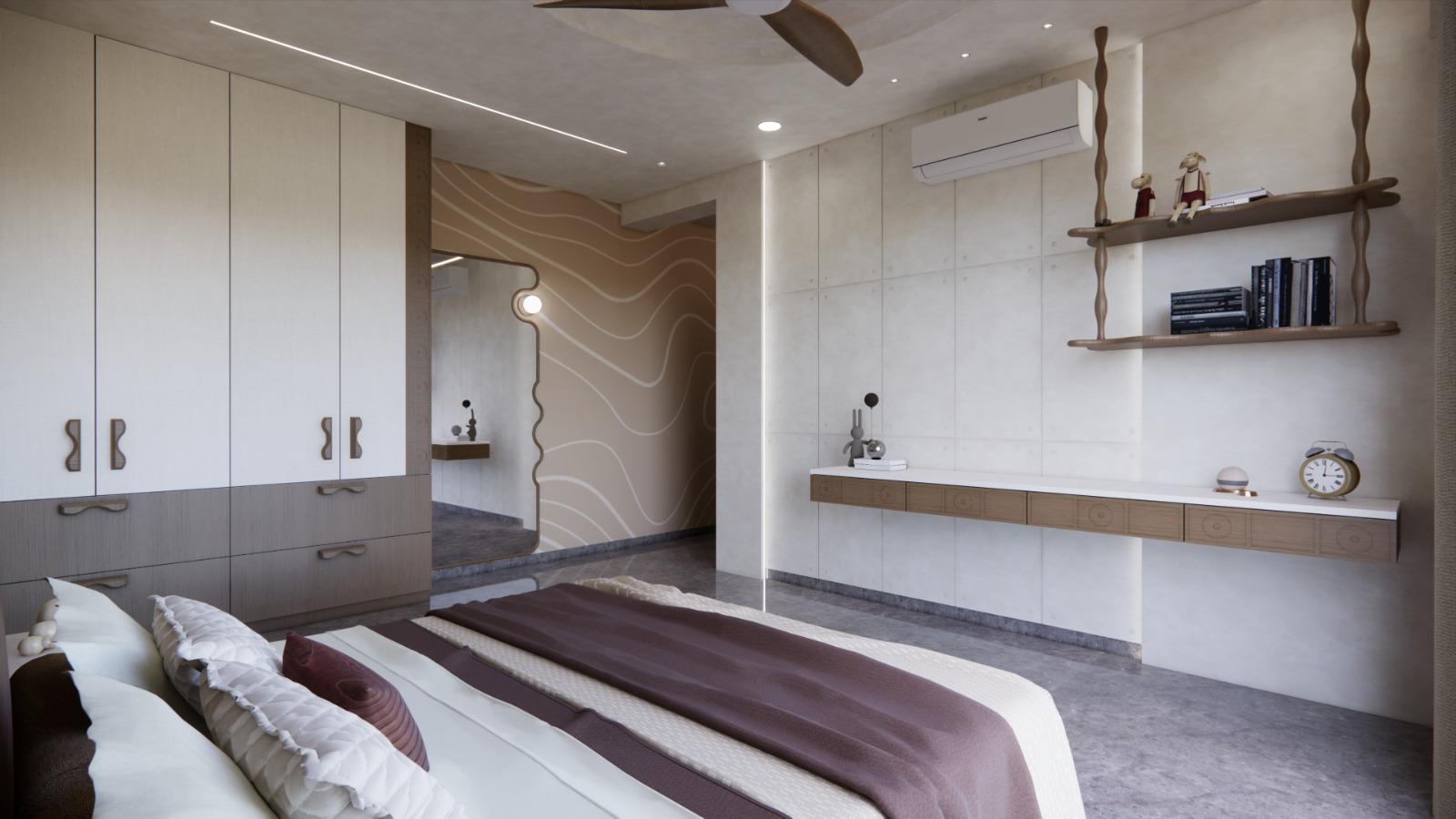 Wardrobes and floating shelves
